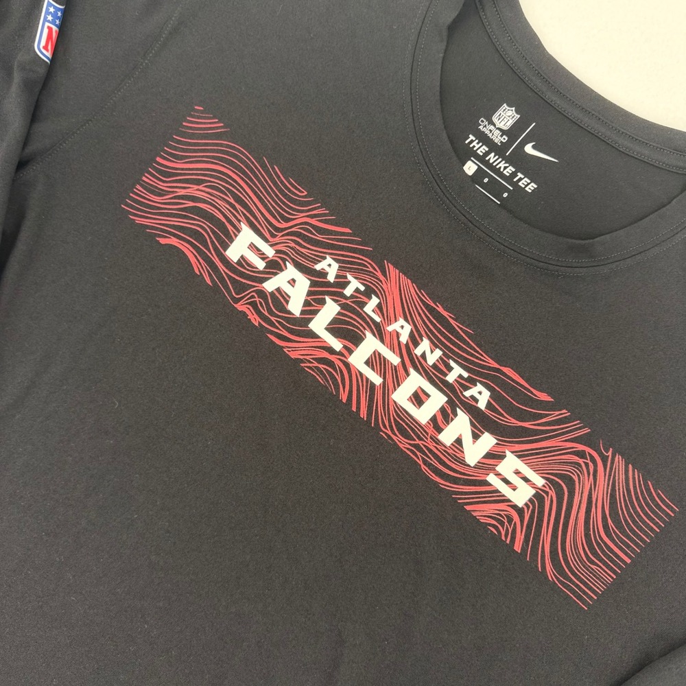Nike Atlanta Falcons Long Sleeve Shirt Mens L Black Dri-FIT Excellent